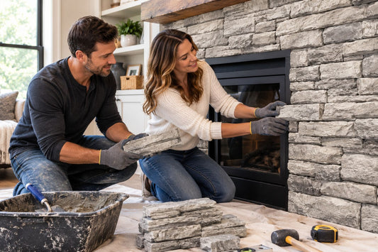 Stone Veneer - DIYers Installing Stone Veneer - Mountain View Stone