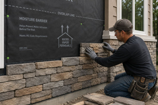 Stone Veneer - Stone Veneer Moisture Barrier & Installation - Mountain View Stone