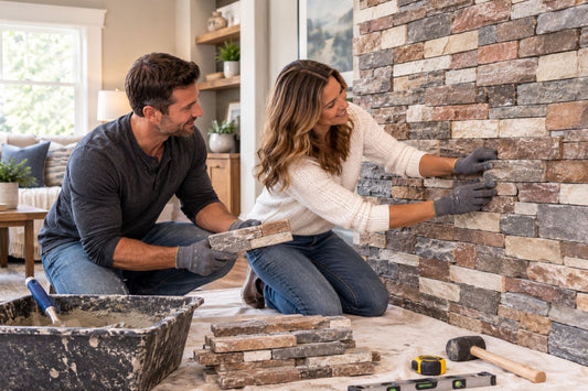 Stone Veneer - DIYers Installing Stone Veneer - Mountain View Stone