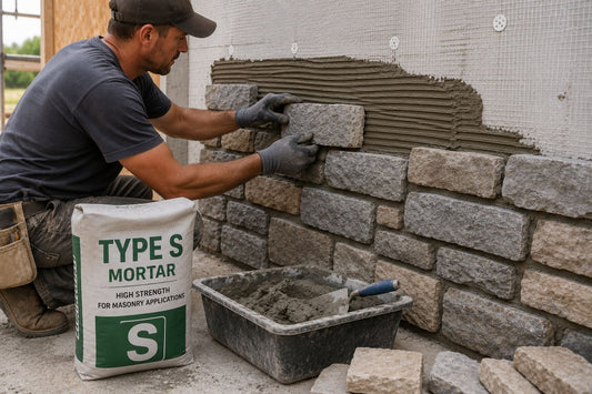 Stone Veneer - Stone Veneer Type S Mortar Installation - Mountain View Stone