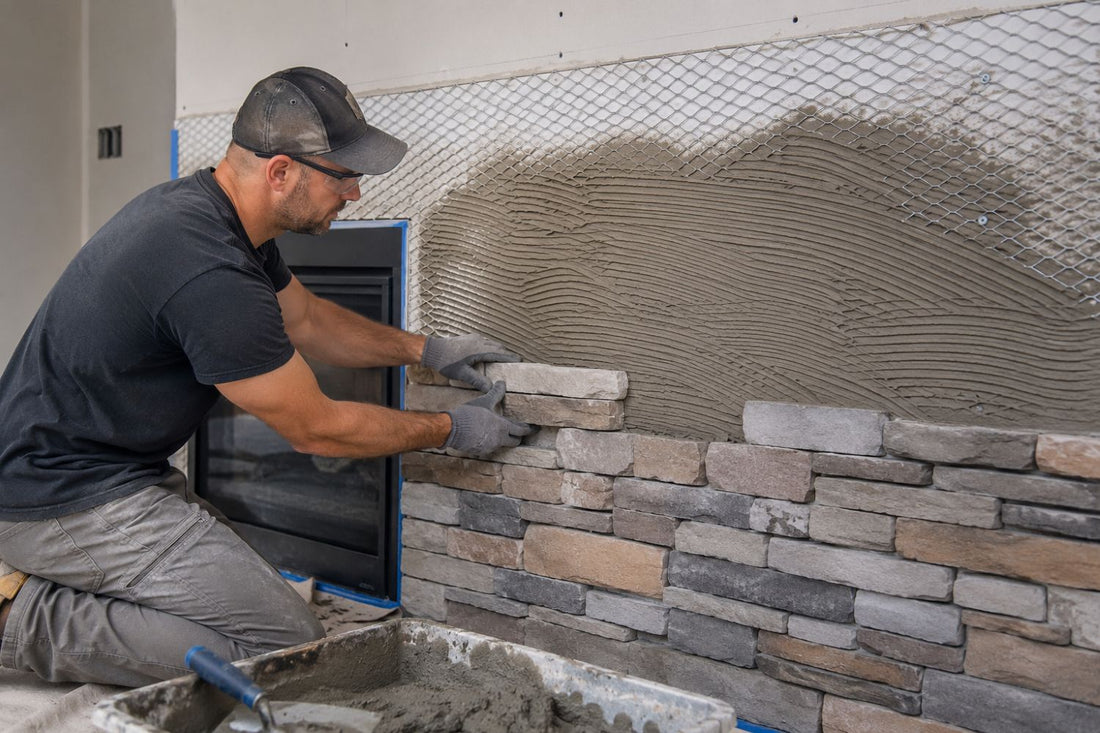 Stone Veneer - Stone Veneer Over Drywall Installation - Mountain View Stone