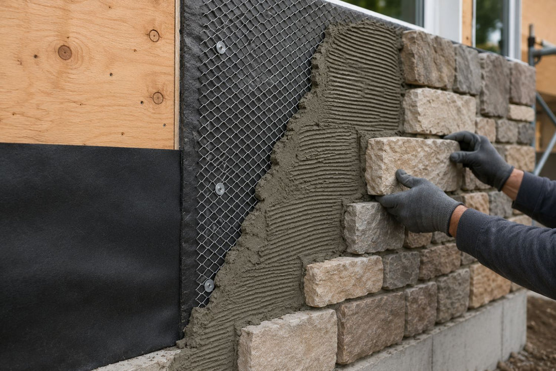 Stone Veneer - Stone Veneer Over Wood Installation - Mountain View Stone