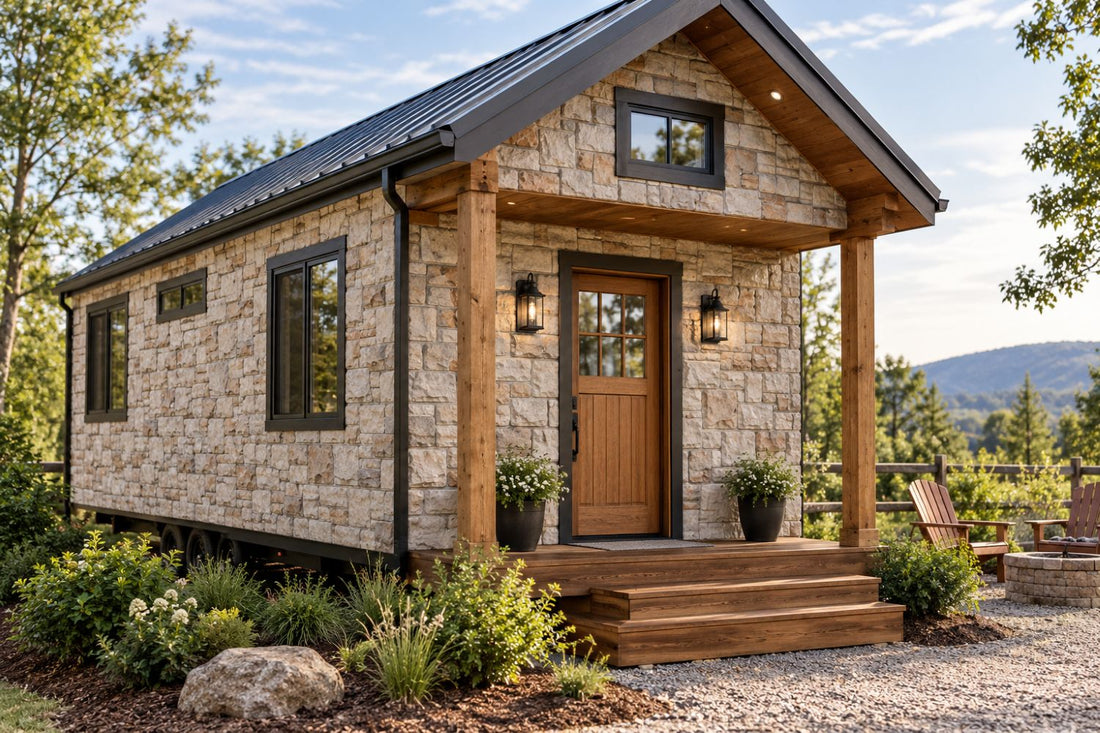 Stone Veneer - Stone Veneer on a Tiny Home - Mountain View Stone