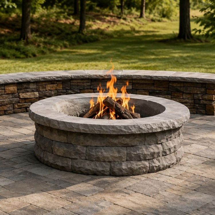 Stone Fire Pit - Mountain View Stone