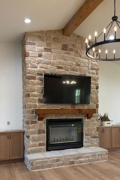 Stone Veneer - Lime Stone White Oak - Mountain View Stone